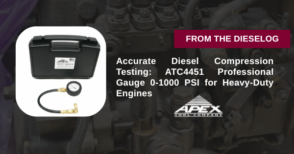Accurate Diesel Compression Testing: ATC4451 Professional Gauge 0-1000 PSI for Heavy-Duty Engines